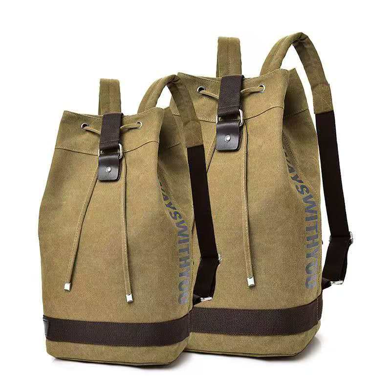 Canvas Backpack Casual - 2026 Canvas rugzak met dubbele schouderbanden,