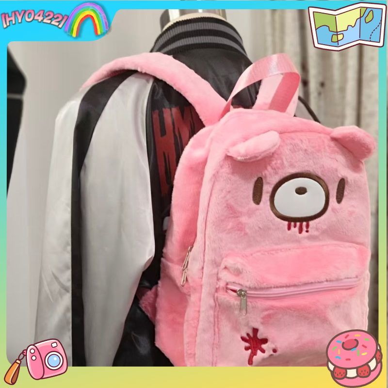 Fashion Backpack Women - Gloomy Bear Schattige Rugzak Roze Grote