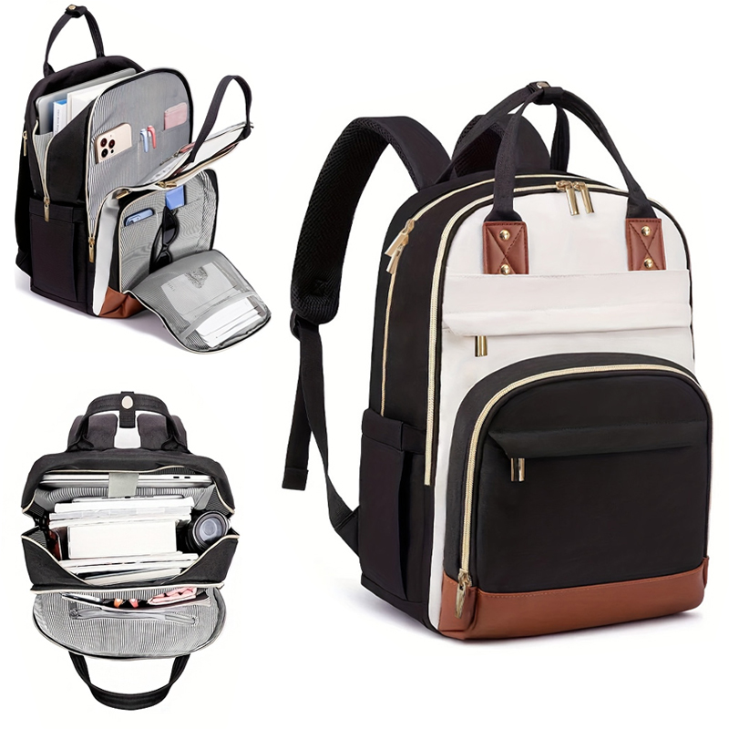 Canvas Backpack Casual - Vliegtuigmaatschappij ontworpen verstelbare schouderband dames multi-color