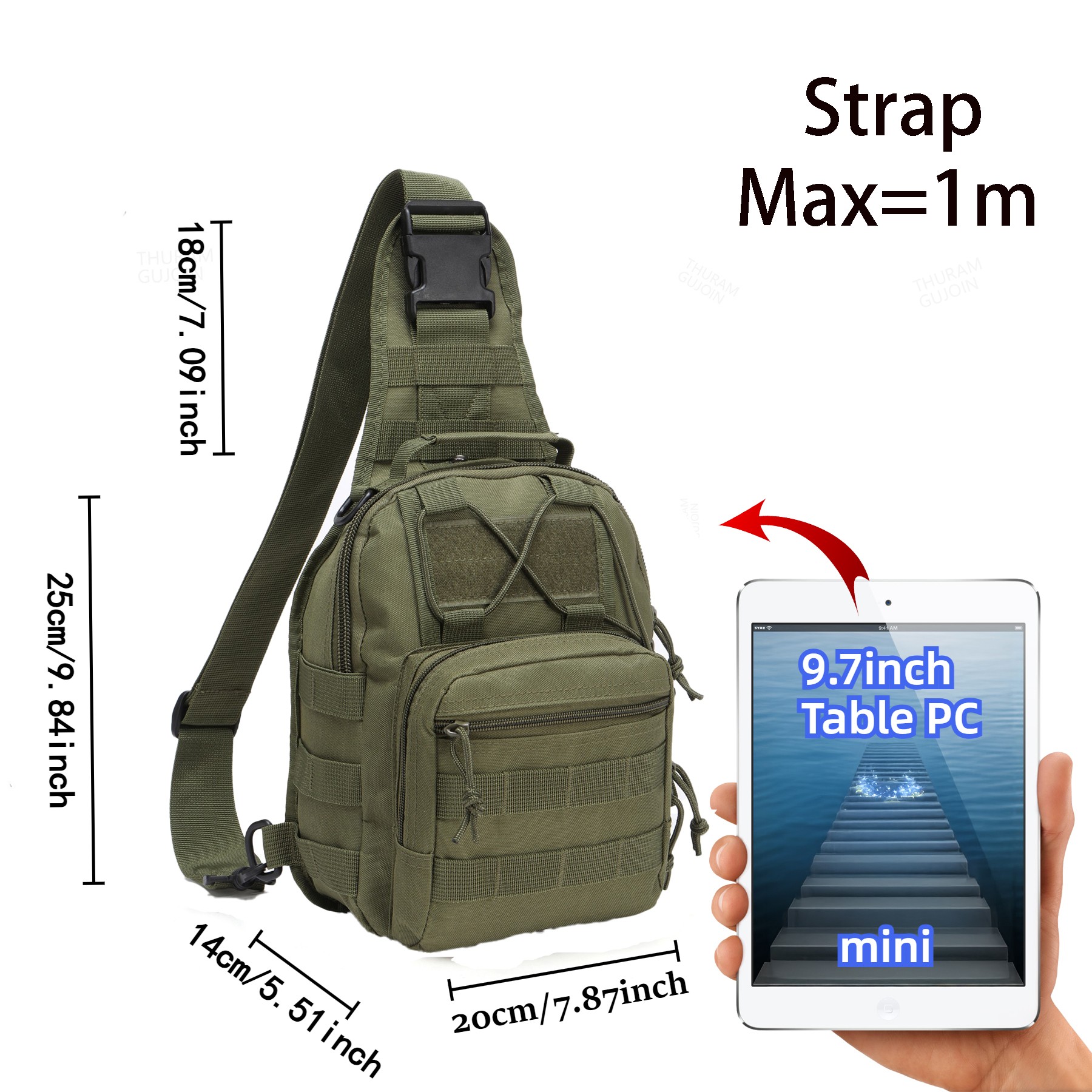 THURAM Outdoor Tactische Tas R - Canvas Backpack Casual recensie en prijs