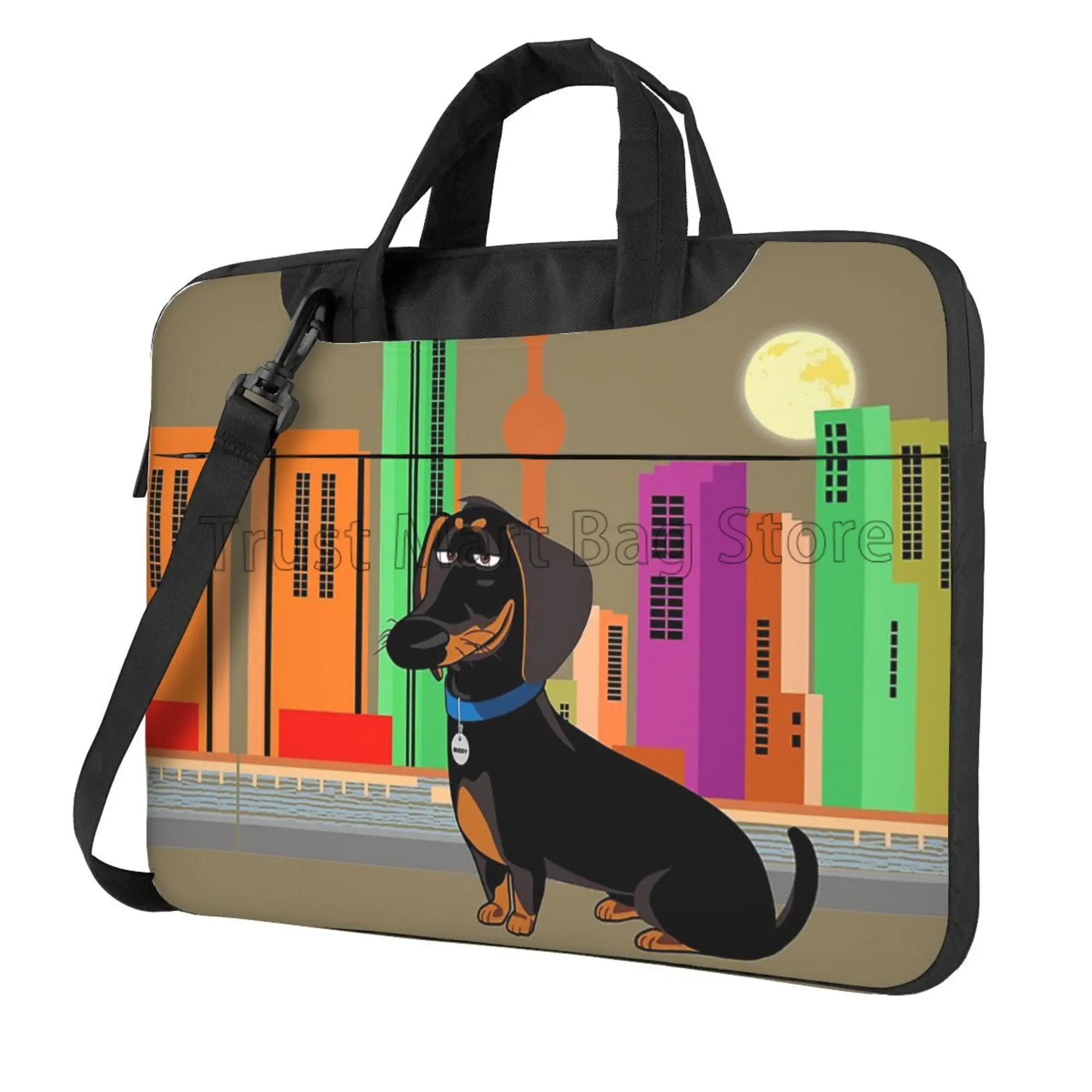 Schattige Teckelprint Laptop D - Laptop Backpack 15.6 recensie en prijs