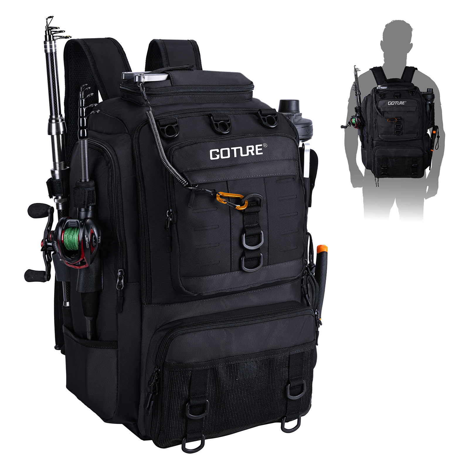 Goture Visserijtas met hengelh - Backpack Insert Organizer recensie en prijs