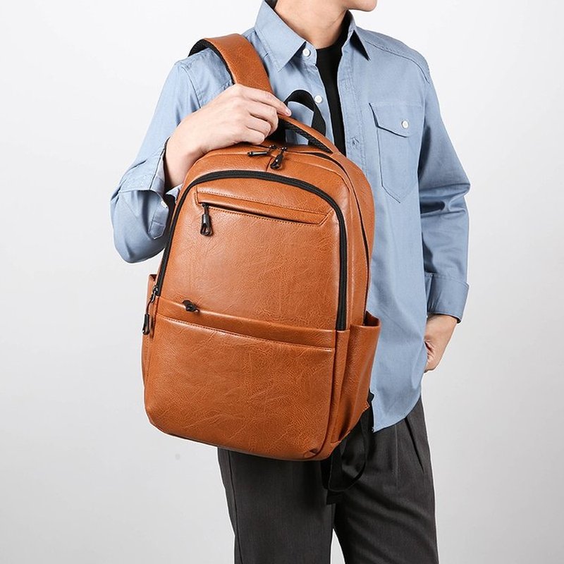 Premium leren zakelijke rugzak - Laptop Backpack 15.6 recensie en prijs