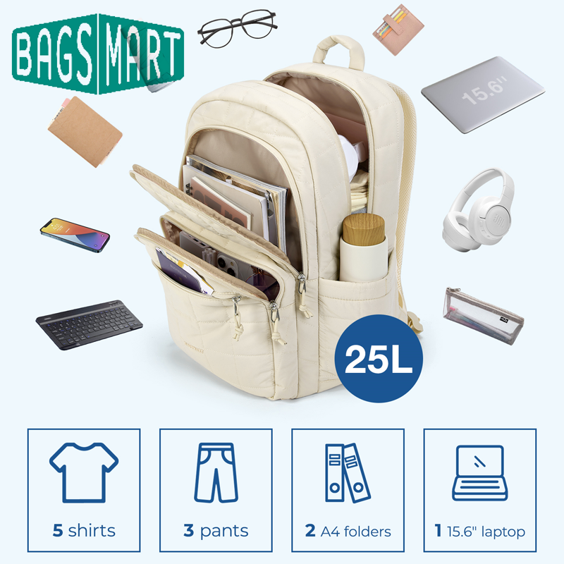 BAGSMART Laptoptassen College  - Laptop Backpack 15.6 recensie en prijs
